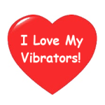 red heart with i love my vibrators written on it